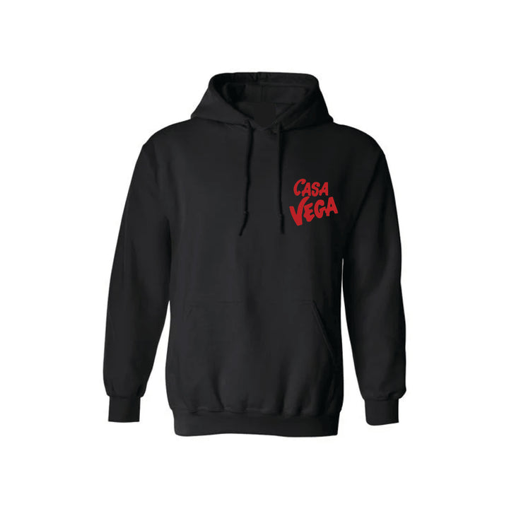 Casa Vega Red Logo Black Hoodie by CANTSTOPGOODBOY