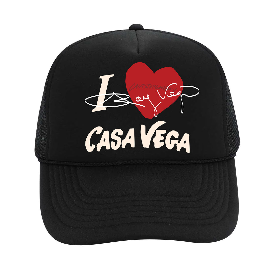 "I Love CV" Black Trucker Hat by CANTSTOPGOODBOY®