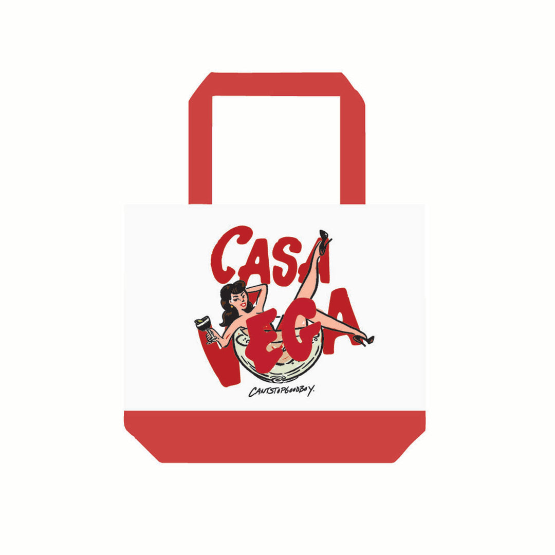 Casa Vega Red/Natural Tote by CANTSTOPGOODBOY